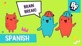 Learn Spanish with BASHO amp FRIENDS  Brain Break Movement Song for Kids [upl. by Maag]