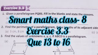 smart maths chapter 3 exercise 33  schand maths solutions class 8 ch3ex 33 quadrilateral [upl. by Maybelle]