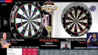 iQ OnlineDartliga  DART POKAL FINALE  Dirk Fischer vs Ricardo Pietreczko [upl. by Nelhsa]