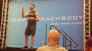 Tony Horton shares his story at P90X certification during Beachbody Summit 2016 [upl. by Nimar]