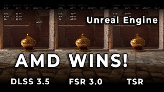 AMD wins Frame Generation DLSS 35 vs FSR 30 vs TSR in Unreal Engine 5 GPU Benchmark [upl. by Korman277]