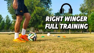 Individual Right Winger Training  Match Specific Drills [upl. by Jerrilee]