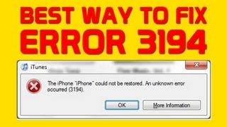 Fix Error 3194 While Restoring and Updating iPhone or iPad [upl. by Flori]