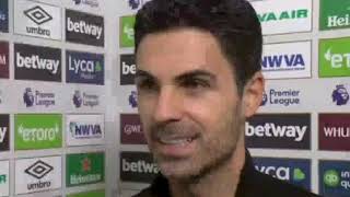 Mikel Arteta Post match Interview  West Ham vs Arsenal 25 [upl. by Older]