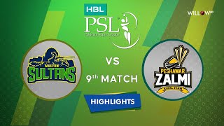 Highlights 9th Match Multan Sultans vs Peshawar Zalmi  9th Match  MS vs QG [upl. by Dnalerb]