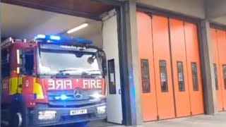 INSIDE STATION F261 Bethnal Green Pump Lader Turnout sorry about the quality [upl. by Yrrad]