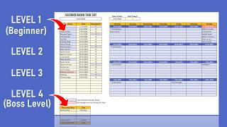 STEP by STEP Automated Calendar Based Task or ToDo List in Excel  All Levels of EXCEL [upl. by Immat]