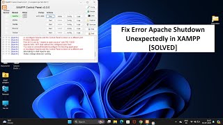 Fix Error Apache Shutdown Unexpectedly in XAMPP SOLVED [upl. by Muirhead]