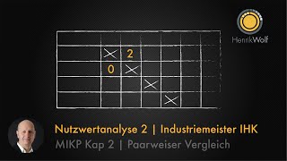 Nutzwertanalyse N°3  Paarweiser Vergleich  MIKP Industriemeister IHK [upl. by Peursem]