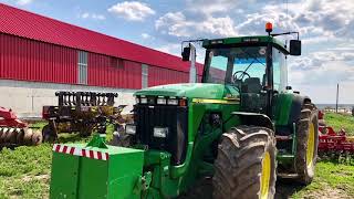 John Deere 8410 amp Pottinger Terradisc 5m [upl. by Cherrita699]