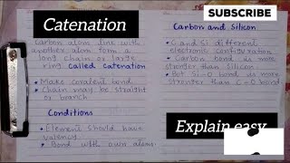 CatenationClass 10Chemistry [upl. by Silvie]