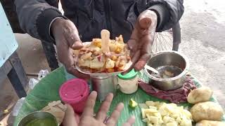 Aloo Kabli Chaat  Unusual Chatpati Potato  Indian Street Food [upl. by Ynatirb721]