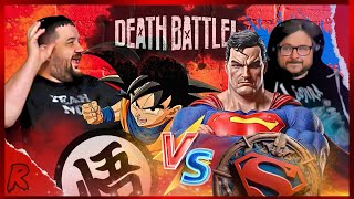 Goku VS Superman Dragon Ball VS DC Comics  deathbattle  RENEGADES REACT [upl. by Elysee]