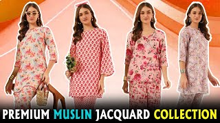 Premium Muslin jacquard fabric Kurti set  surat kurti market  surat textile market [upl. by Hassin]