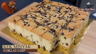 Kek Minyak Coklat Chip Moist Gebu Paling Sedap  Wajib Cuba [upl. by Yrocal238]