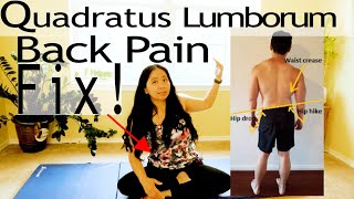 Low Back Pain in One Side Quadratus Lumborum Pain and Tightness Program Fix [upl. by Neerac]