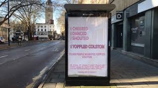 ‘Colston 4’ subvertising in Bristol [upl. by Ydissac]