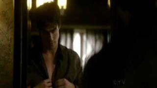 Elena helps Damon buttoning his shirt The Vampire Diaries [upl. by Knighton]