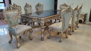 Luxury HandCarved Teakwood 8Seater Dining Table Set by The Dreams Art Furnitures [upl. by Seka]