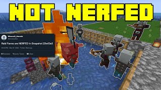 Raid Farms are NOT Nerfed in Minecraft Java Snapshot 23w13a [upl. by Beauregard]