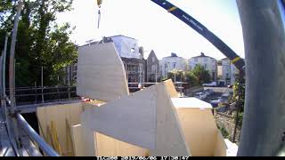 Timelapse of CLT new build frame erection  Redland Bristol 23 [upl. by Ellmyer778]