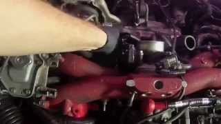 Subaru Turbo inlet Sti EJ257 Godspeed manifold Mishimoto install tutorial Part 1 [upl. by Lashar]