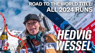 Hedvig Wessels Road to the 2024 Freeride World Title I All FWT24 Runs [upl. by Minda]