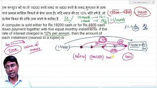 A computer is sold either for Rs19200 cash or for Rs4800 cash down payment together with [upl. by Schilt]