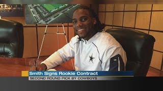 Jaylon Smith signs rookie contract with Dallas Cowboys on 52016 [upl. by Niarb]