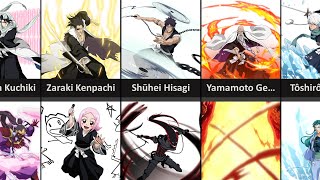 All Shinigami and Their Zanpakuto Spirit in Bleach [upl. by Nylimaj846]