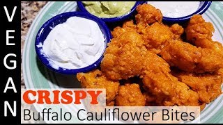 Crispy Buffalo Cauliflower Bites  Vegan [upl. by Kurzawa]