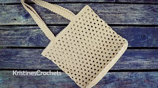 Crochet Honeycomb Tote Bag Tutorial  Easy Pattern [upl. by Gilberte]