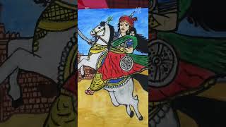 Rani Laxmi Bai ✨ drawing of pencil colour art painting subscribe short 💫😍💫🥰🤗✨ [upl. by Cummins]