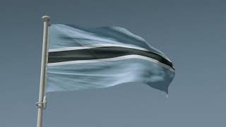 Botswana Waving Flag  Go tshegofaditswe setšhaba se Modimo wa sone e leng Morena DIPESALEME 3312 [upl. by Hujsak]