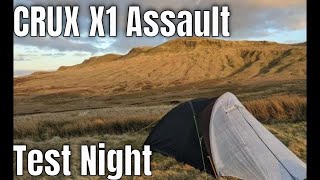 244 Crux X1 Assault Tent  Test Night Review [upl. by Eenhpad]