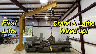 New Shop Space Update 12 3 Phase Electrical Circuits Lathe amp Crane First Tests [upl. by Shawn]