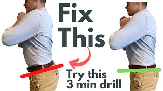 How to Fix Anterior Pelvic Tilt EASY 3 Minute Routine [upl. by Scarlet]