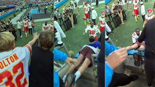 NFL Player Tershawn Wharton Saves Fan Who Fell From Stands [upl. by Liborio]