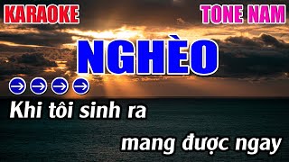 Nghèo Karaoke Tone Nam  Bm  Karaoke 9999  Beat Mới [upl. by Lydie]