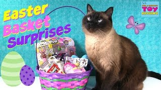 Easter Basket Surprise Hidden Toys  Shopkins Disney Pez MLP Toy Review  PSToyReviews [upl. by Caputo]