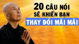 THIÊN ĐẠO Thiền sư Thích Nhất Hạnh và 20 câu nói SẼ KHIẾN BẠN THAY ĐỔI [upl. by Herbie]