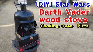 DIY Darth Vader Wood Stove Cooking Oven Pizza [upl. by Sokil176]