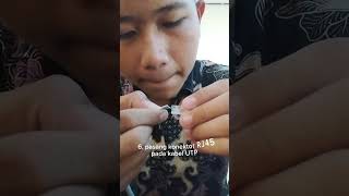 tutorial crimping kabel UTP kabel LAN [upl. by Esiole]