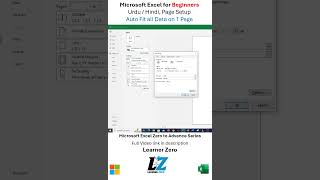 Autofit all Data on 1 Page in MS Excel excel learning exceltips microsoftlearn teacher tricks [upl. by Maurizia]