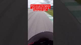 Turn 9 onboard at Sepang F1 Circuit on a BMW S1000RR Recorded by my Forcite MK1S Smart Helmet [upl. by Anihta]