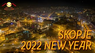 2022 New Year Skopje  drone video [upl. by Dante726]