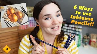 The Top 6 ways I use Derwent Inktense Pencils [upl. by Lanaj]