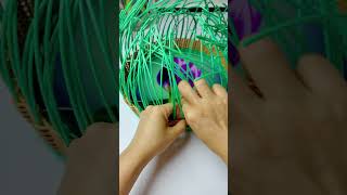 How to weave basket with rattan diy handmade [upl. by Sashenka]