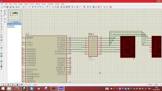 Interfacing of 7segment0099 counter through AVR in ISIS Proteus [upl. by Guod]