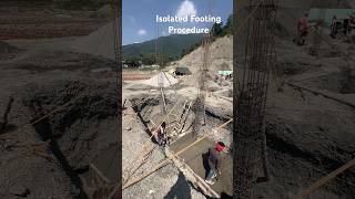 Isolated Footing Demonstrated civilengineering engineering civil construction [upl. by Pickens]